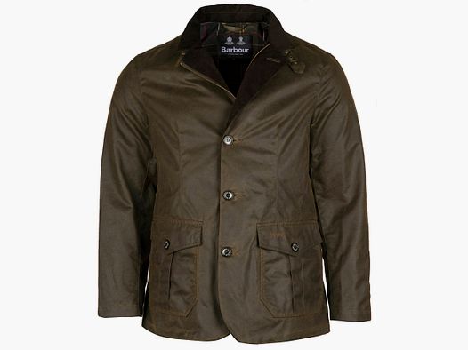 Barbour Lutz Waxed Cotton Jacket olive