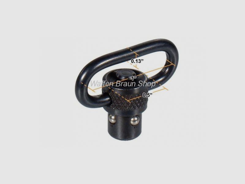 UTG Standard Push Button QD Sling Swivel, 1" Loop