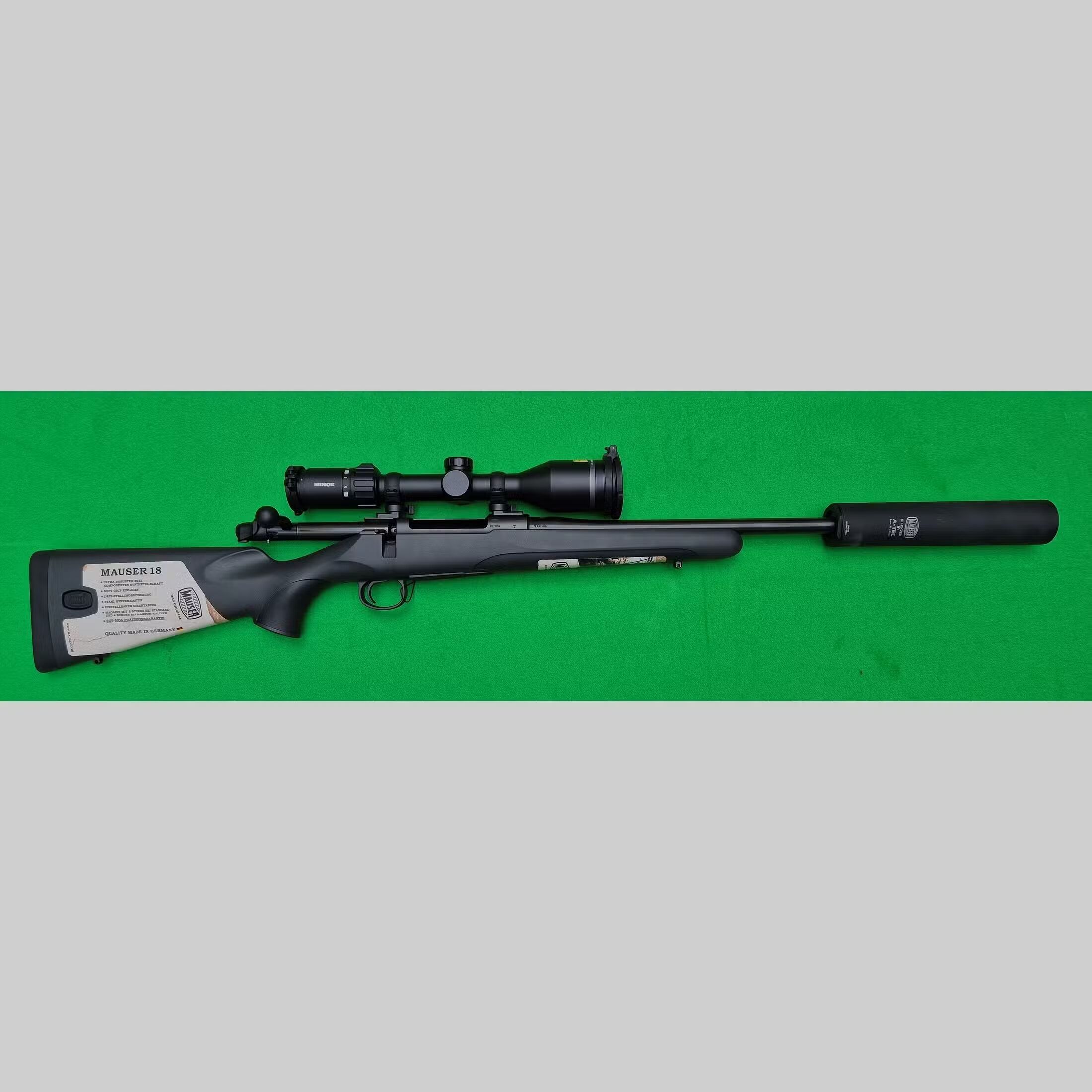 Mauser M18 met A-Tec demper, afbeelding 1 van 2