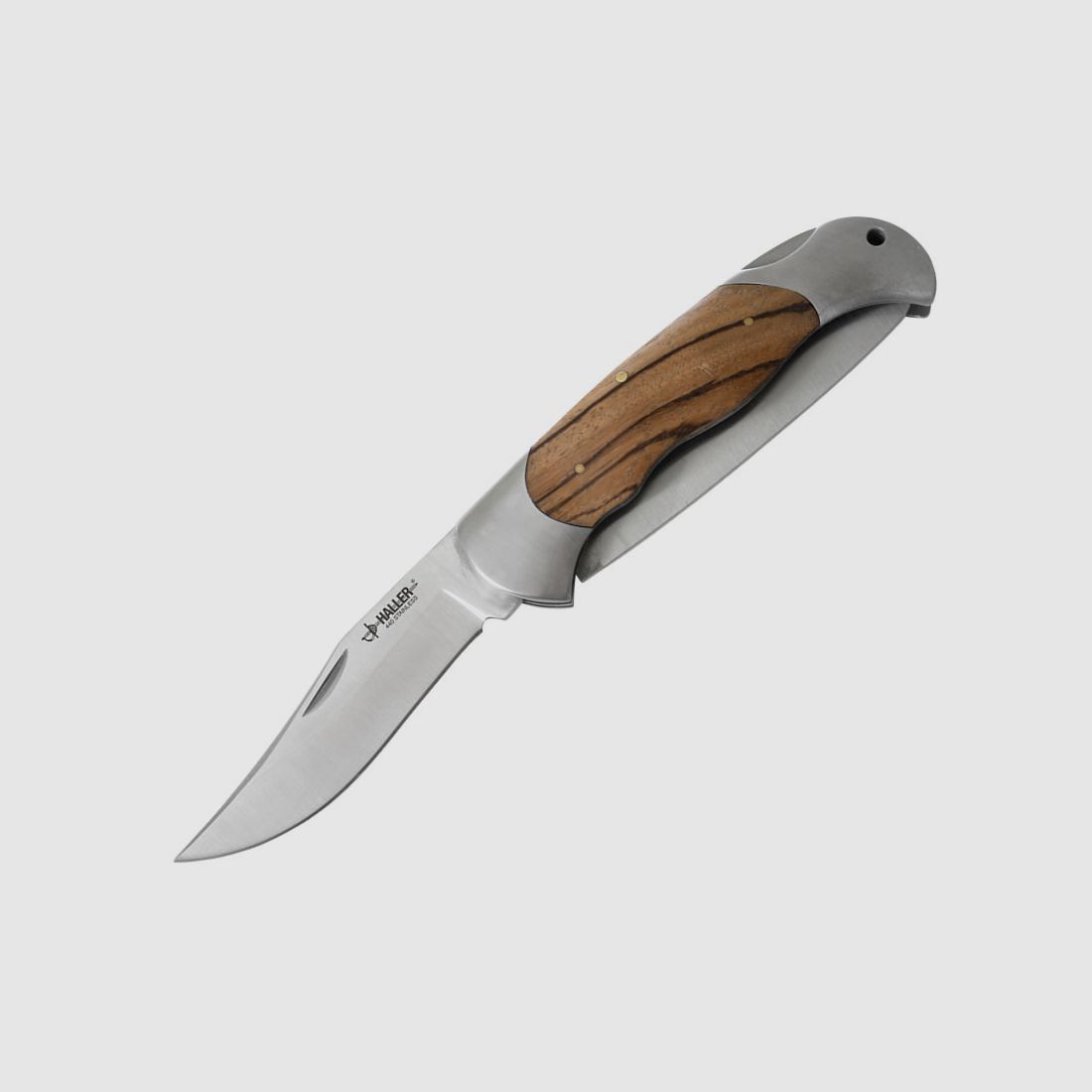 Taschenmesser 2 tlg. Klinge + Säge Zebraholz-Griffschalen