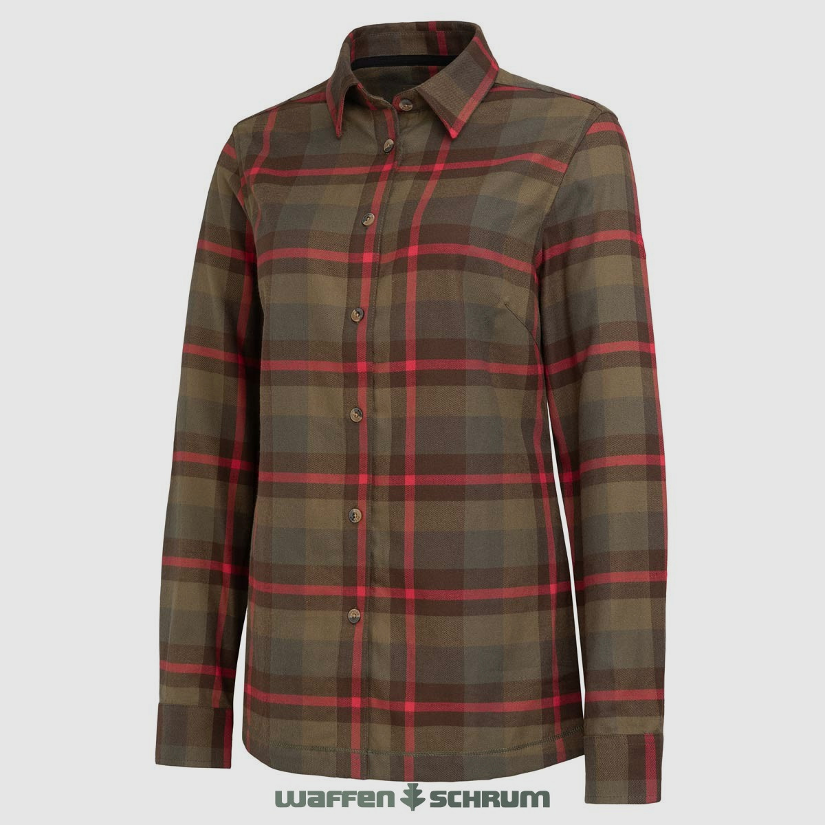Böcker Bluse Flanell Waidi Oliv kariert