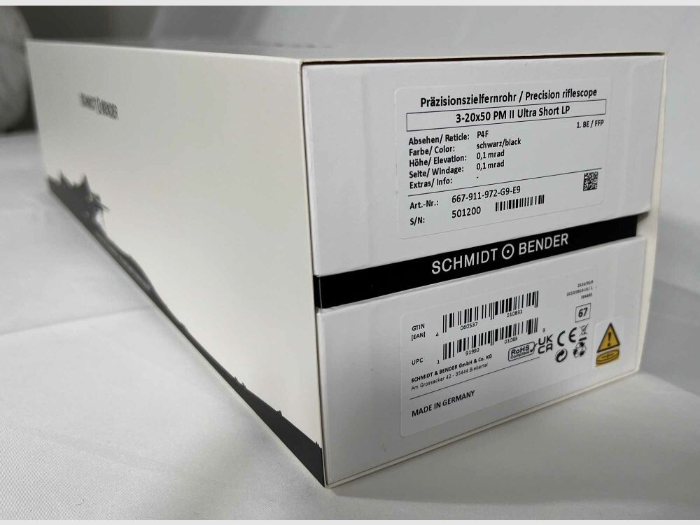 Schmidt & Bender Schmidt & Bender 3-20x50 PM II Ultra Court LP P4FL 1cm cw DT27 MTC LT / ST ZC CT