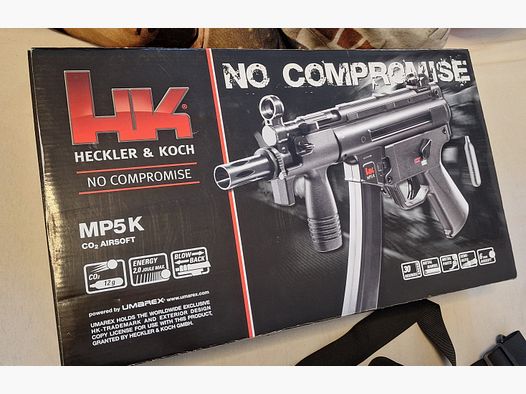 HK MP5 K Umarex CO2 6mm Airsoft Nieuwstaat Blowback MP-5