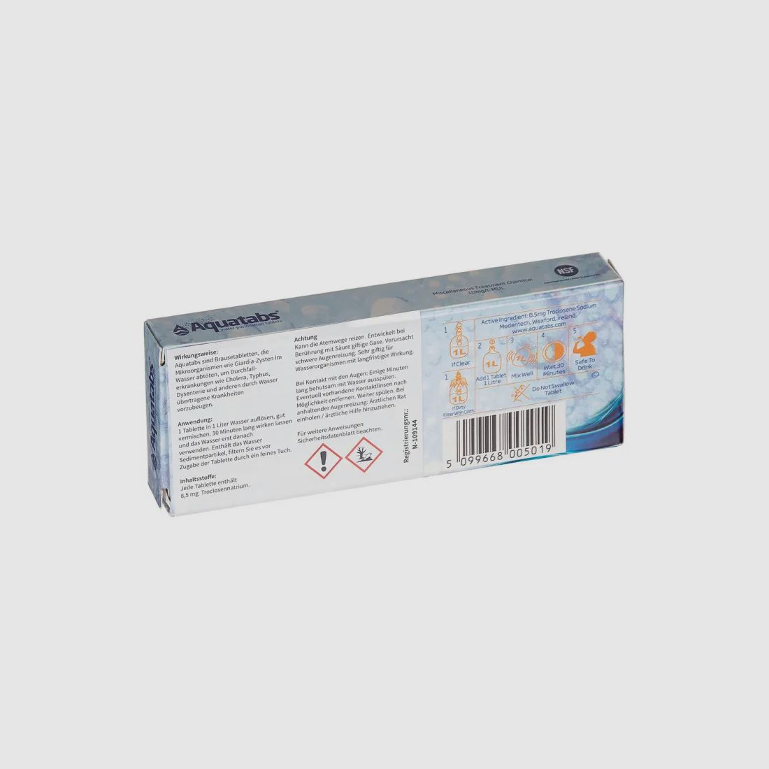 Medentech® Aquatabs® 50 Tabletten zur Wasserdesinfektion