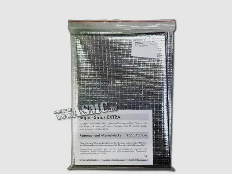 Söhngen Rettungsdecke Super-SIRIUS®-Extra 200 x 150 cm