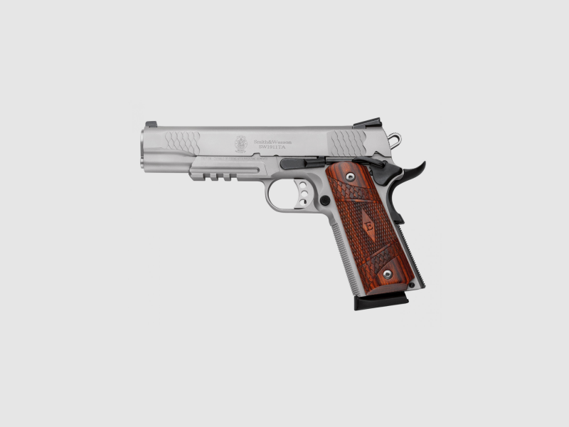 Smith & Wesson Pistole SW1911 Target Model .45 Auto Silber