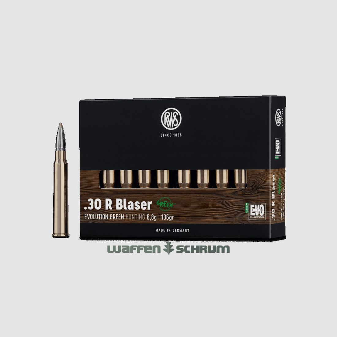 RWS Evo Green 8,8g - 136gr .30RBlaser