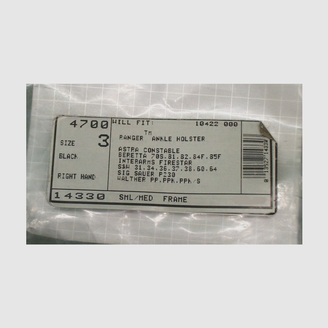 Bianchi Ranger Shin Holster Model 4700