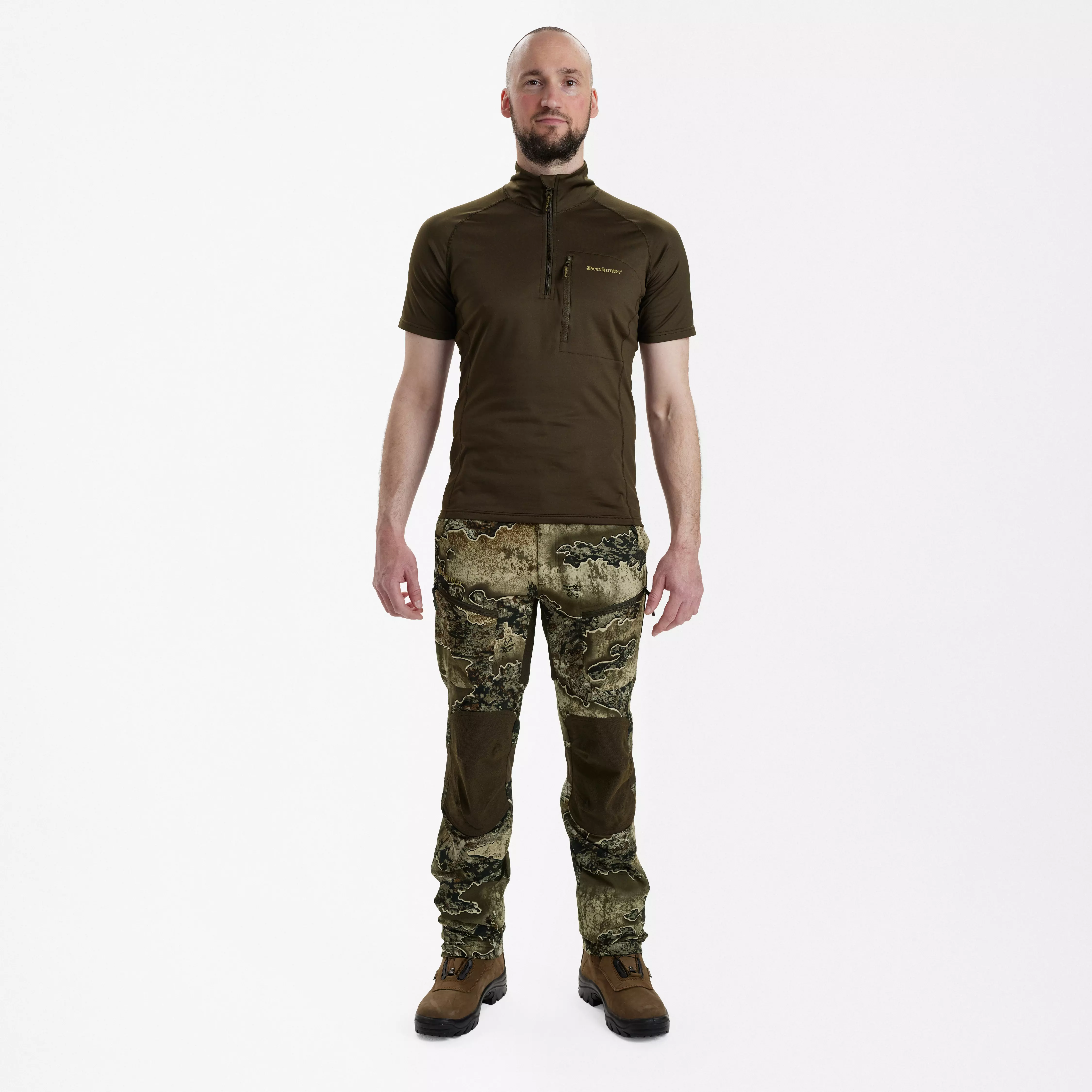 Excape Insulated T-Shirt mit RV-Kragen - Art Green, Bild 3 von 5