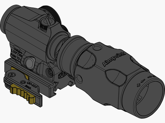 Montaż Spuhr QDF-20153K Aimpoint T-2 Magnifier Mount H39mm/1.53" QDP