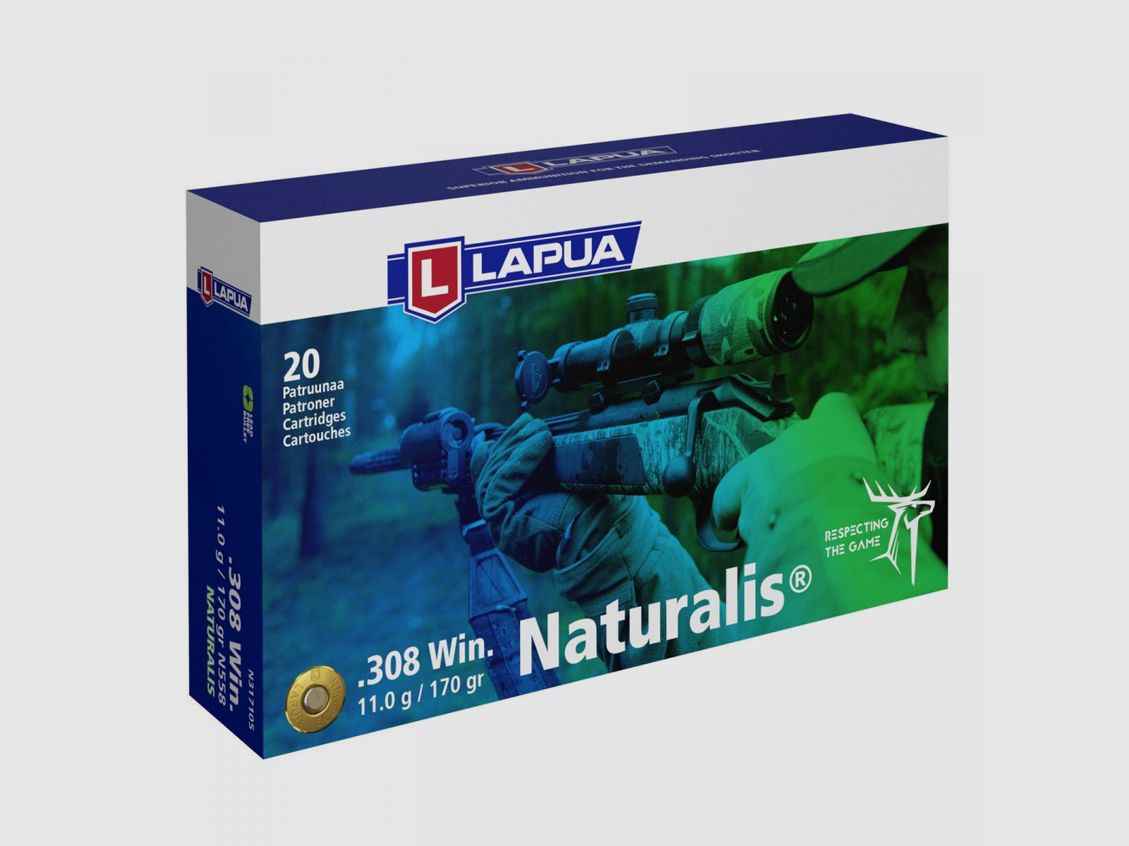 Lapua .308 Win. 170GR Naturalis 20 cartucce