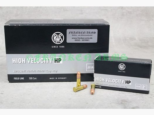 RWS High Velocity HP 40gr. 2,6g 50Stück Staffelpreise