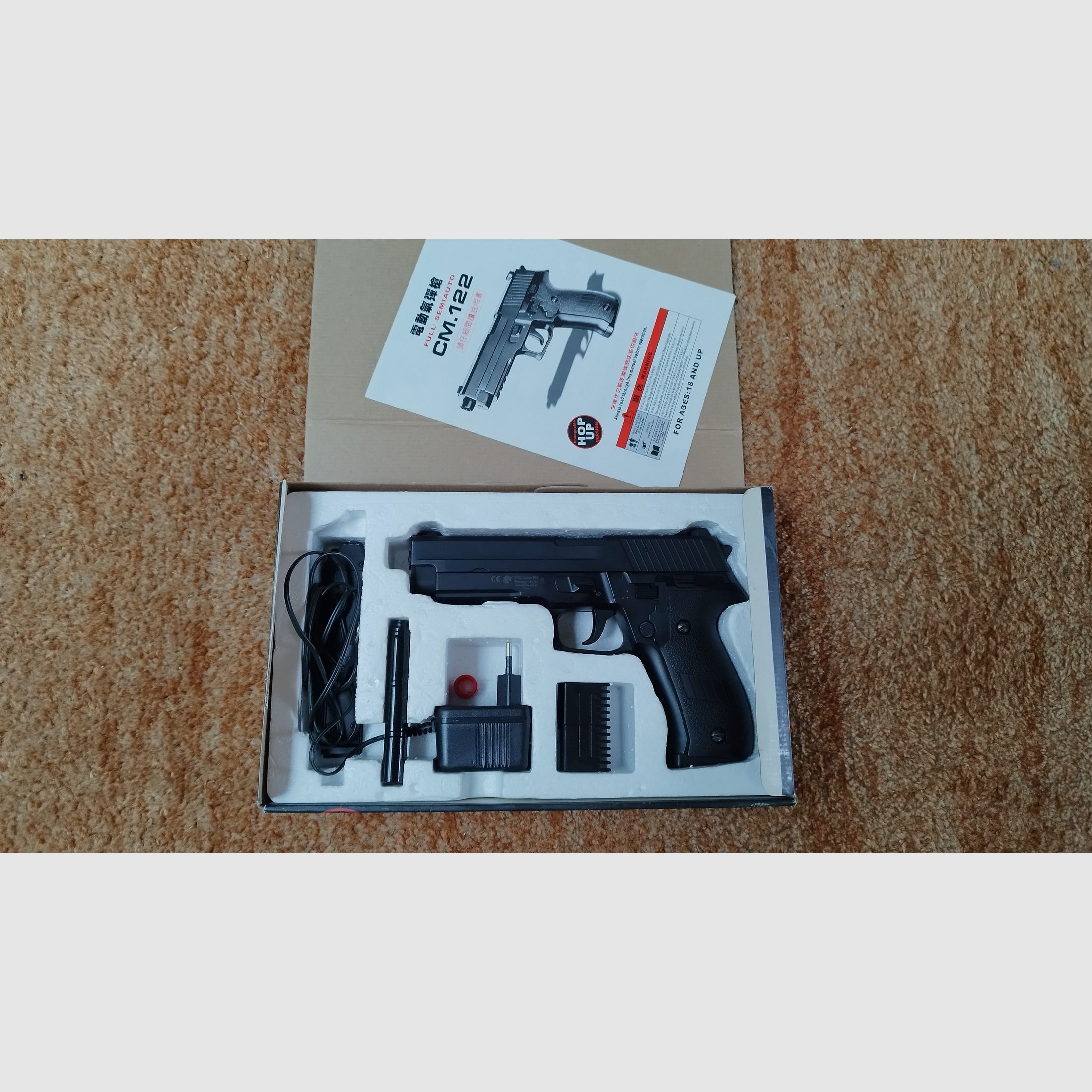Cyma P226 Metallschlitten Komplettset AEP GSG Softair CM122 + 1 weiteres Magazin