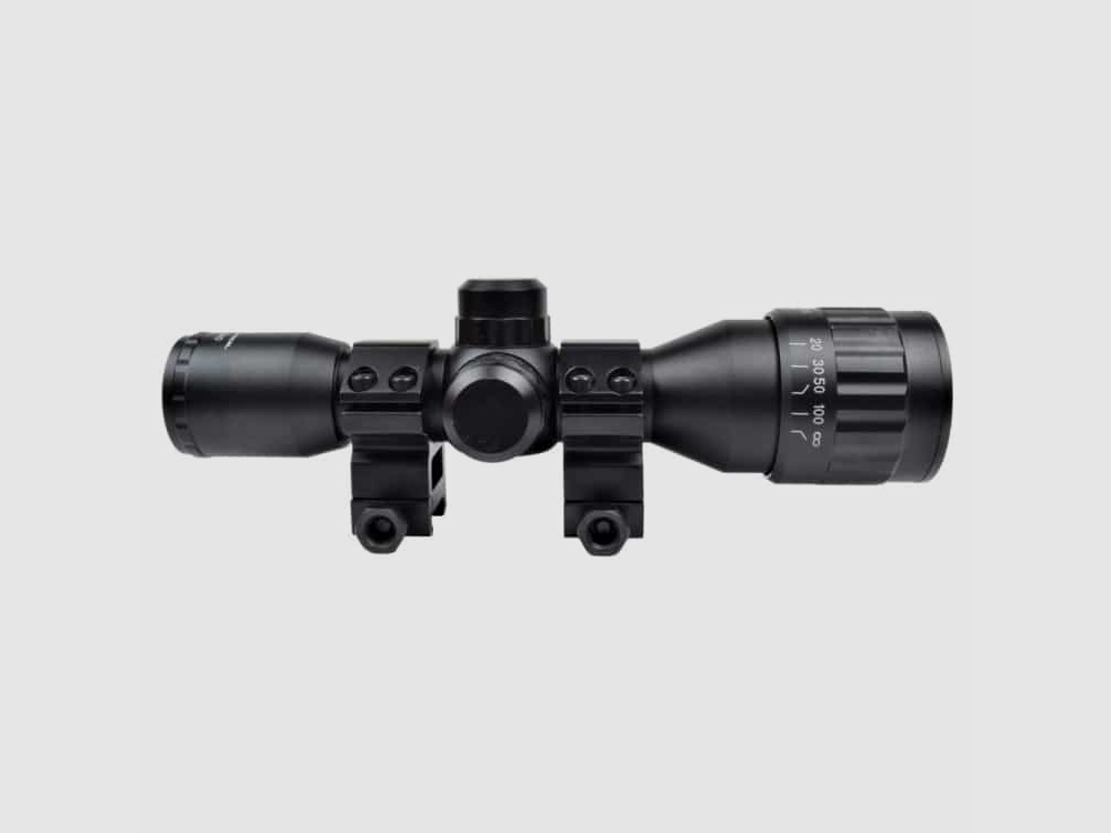 JS-Tactical 4x Zoom Strzelba Zielona/Czerwona Lupa (32mm)