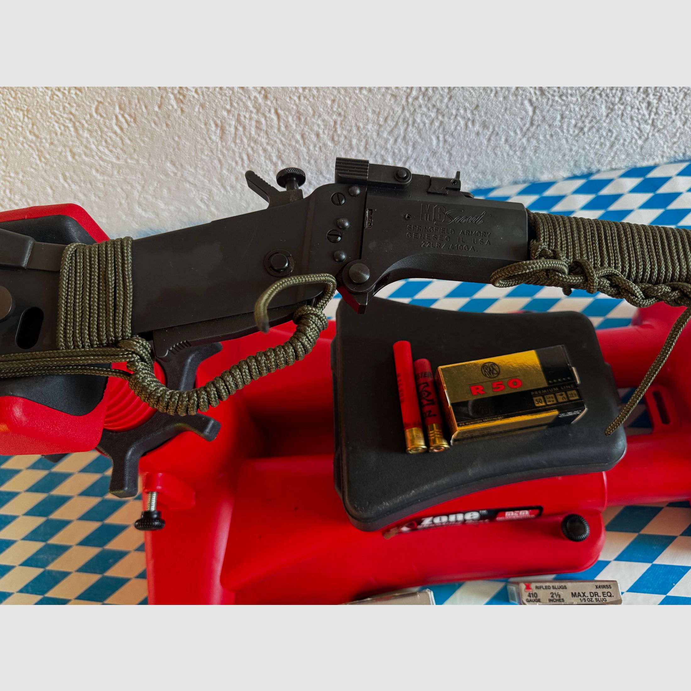 Bockbüchsflinte / Brünner Waffenwerke Modell: M6 Scout von Springfield Kaliber: .22lr / .410/76