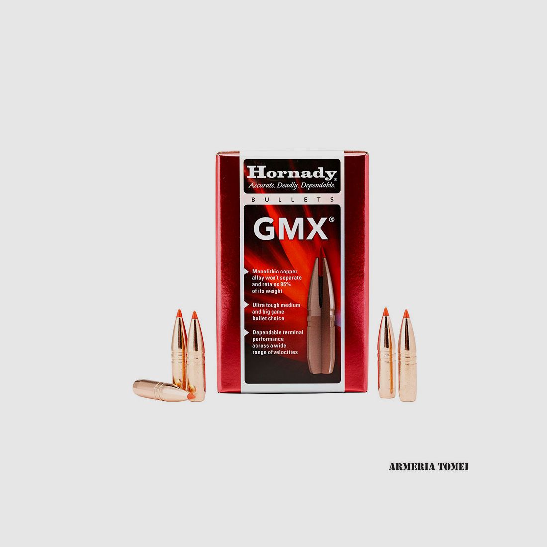 WIEDERLADUNGSGESCHOSSE – HORNADY – GMX 366″ 250GR – 3562 (50 STK)