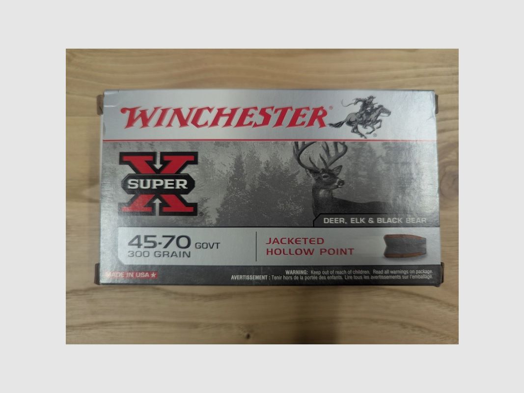 Winchester Jacketed Hollow Point 45-70 Govt 300 grs, image 1 of 2