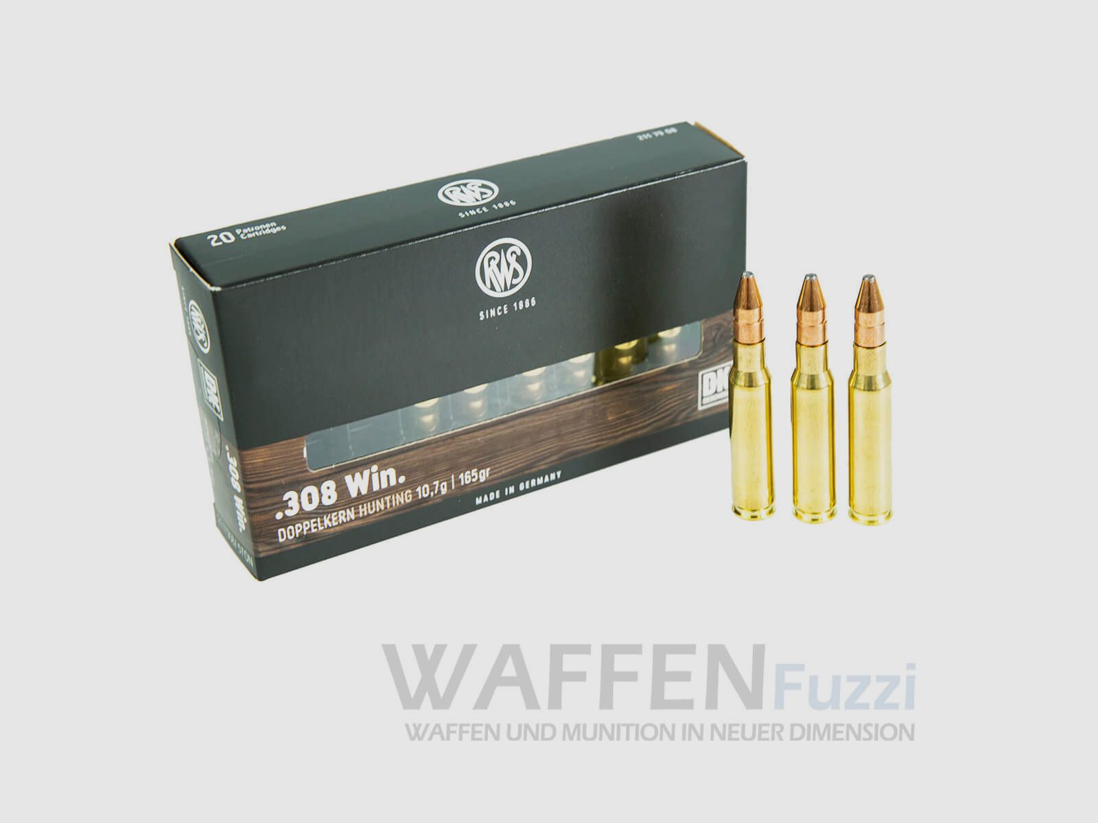RWS .308Win. Double cœur 20 coups 165grs