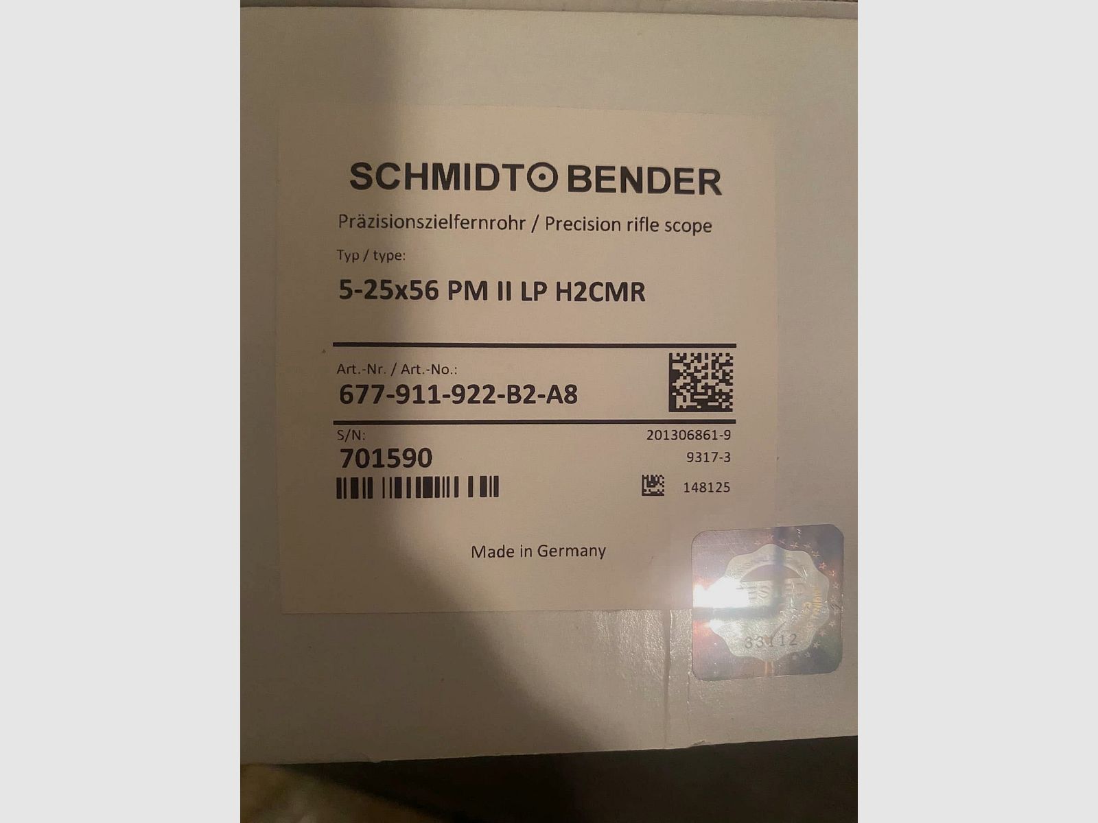 Schmidt & Brnder PMII,5-25-x56mm P4FL Absehen