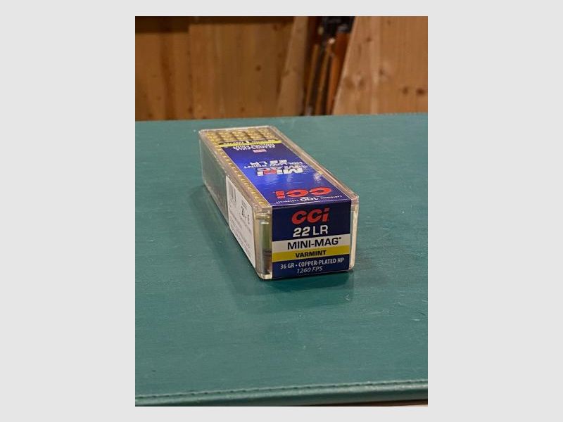 CCI Mini Mag .22 lfB 40grs, 100er Schachtel Varmint (verkupfert, Hohlspitz)