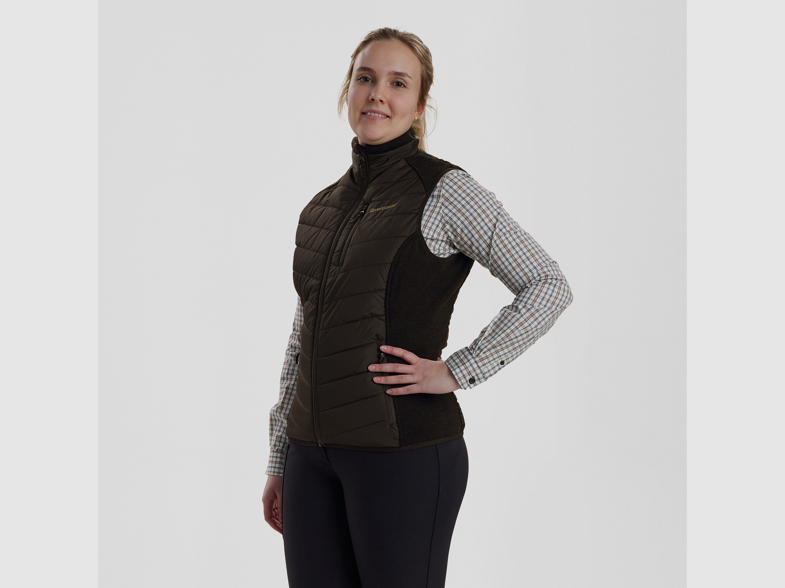 Gilet Trapuntato Lady Caroline - Foglia Marrone - Taglia Donna: 40