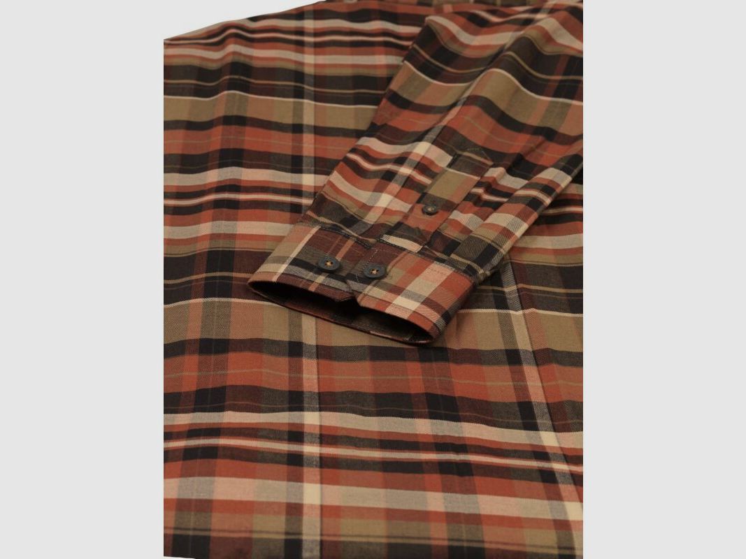 Härkila Newton Hemd Dark burnt orange check