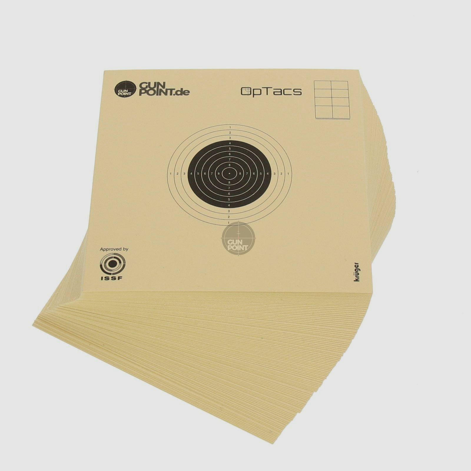 Luftgewehrscheibe 10 x 10 cm - 10er Pack