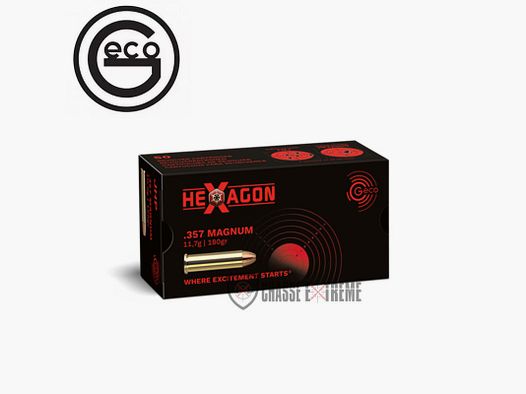50 cartucce GECO cal 357 Mag 180gr Hexagon