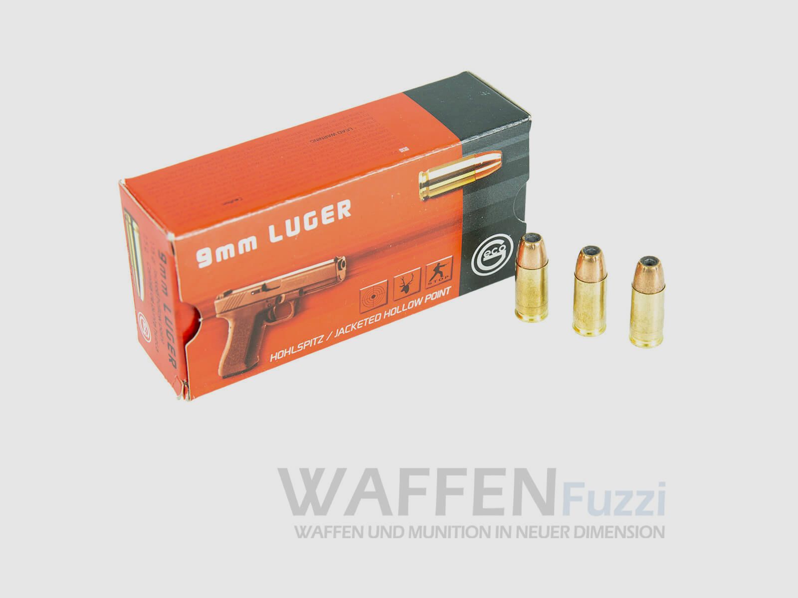 Geco 9mm Luger hollow point 115grs 50 shots