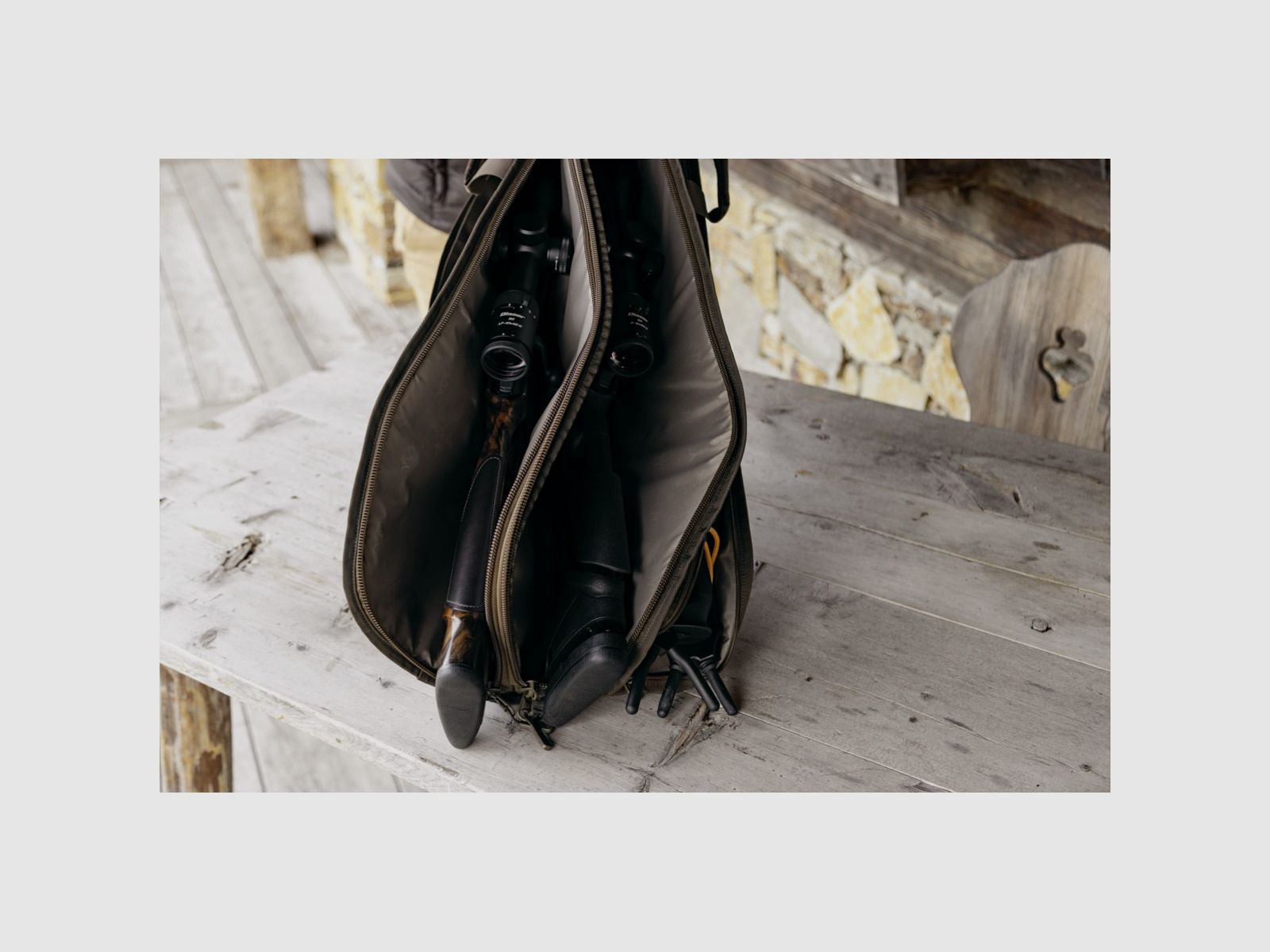 BLASER Dubbelgeweerfoudraal Essential Teak 128cm