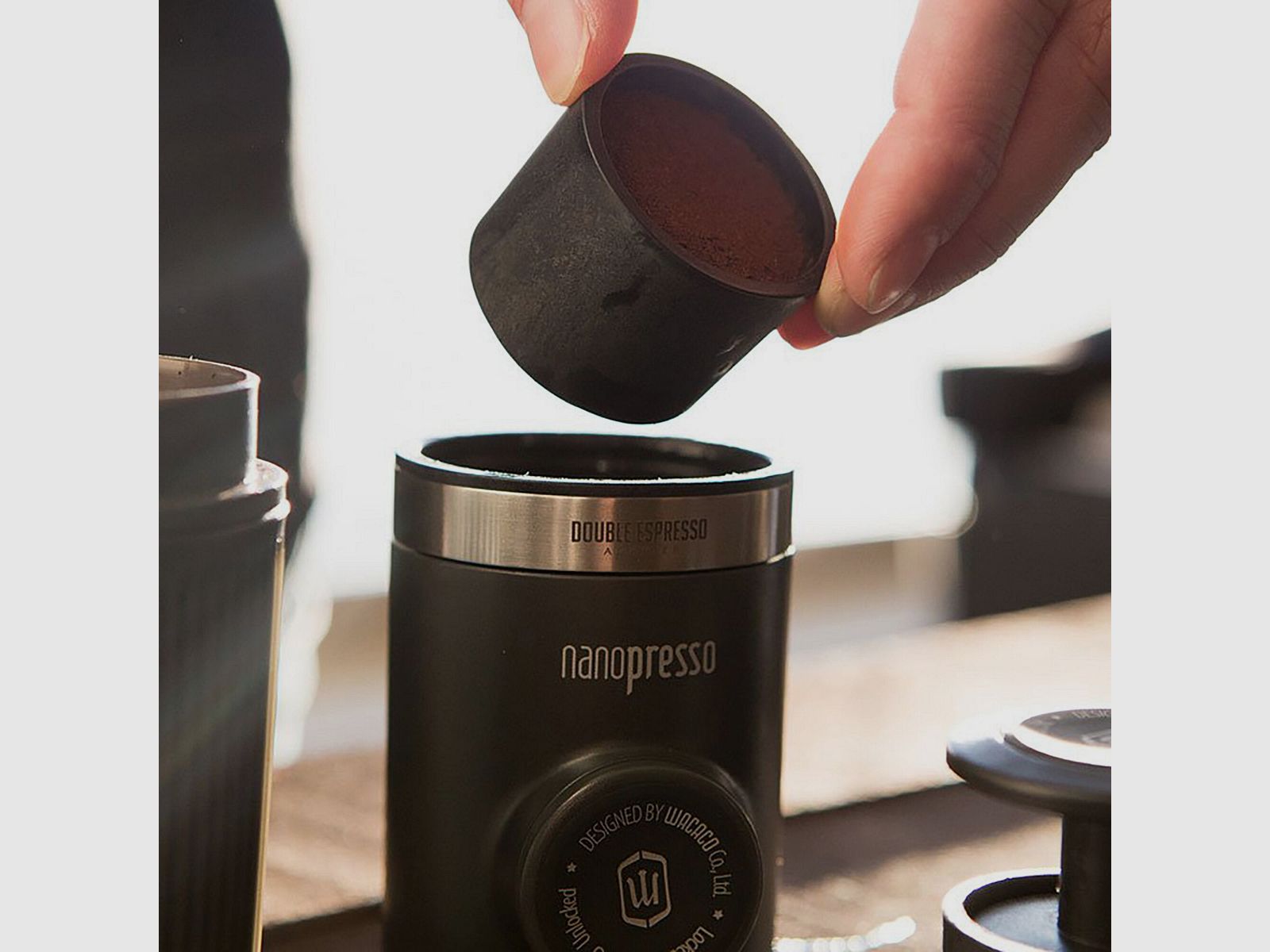 Portable Espresso Machine Nanopresso, black, image 1 of 14