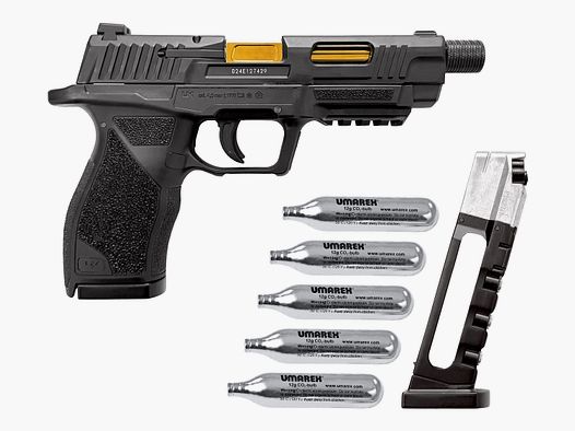 UX Umarex SA10 CO2 Pistool 4,5mm Stalen BB & Diabolo - 2 Magazijnen - 5 CO2-Capsules - NIEUW