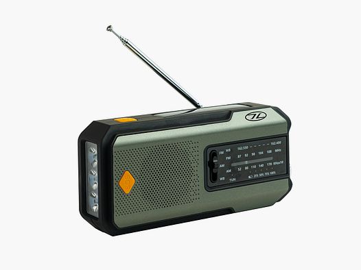 Highlander Forces Survival Solar Radio with Hand Crank, Power Bank & Flashlight