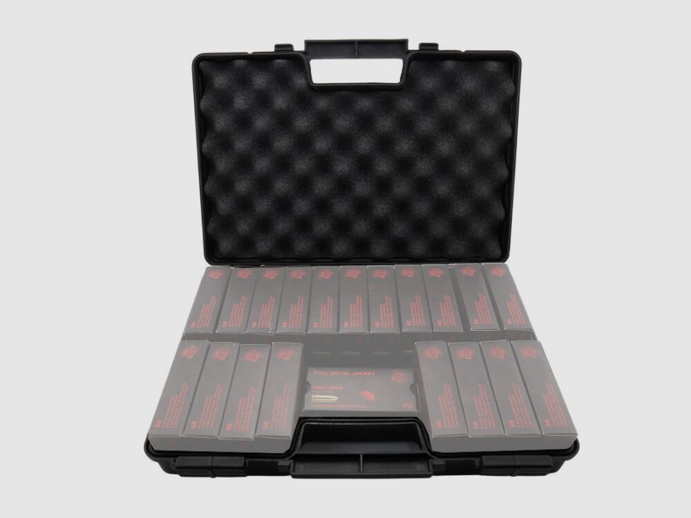 n.b. Case for a short firearm: pistol | revolver | ammunition case 1000 rounds 9mm