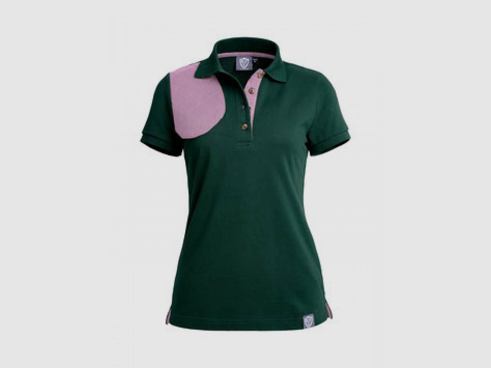 BFL Damen Polohemd, Farbe Grün/Rosé, Rechtsanschlag XL
