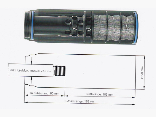 SOB 3D 7,62mm(.30) - M15x1, OV