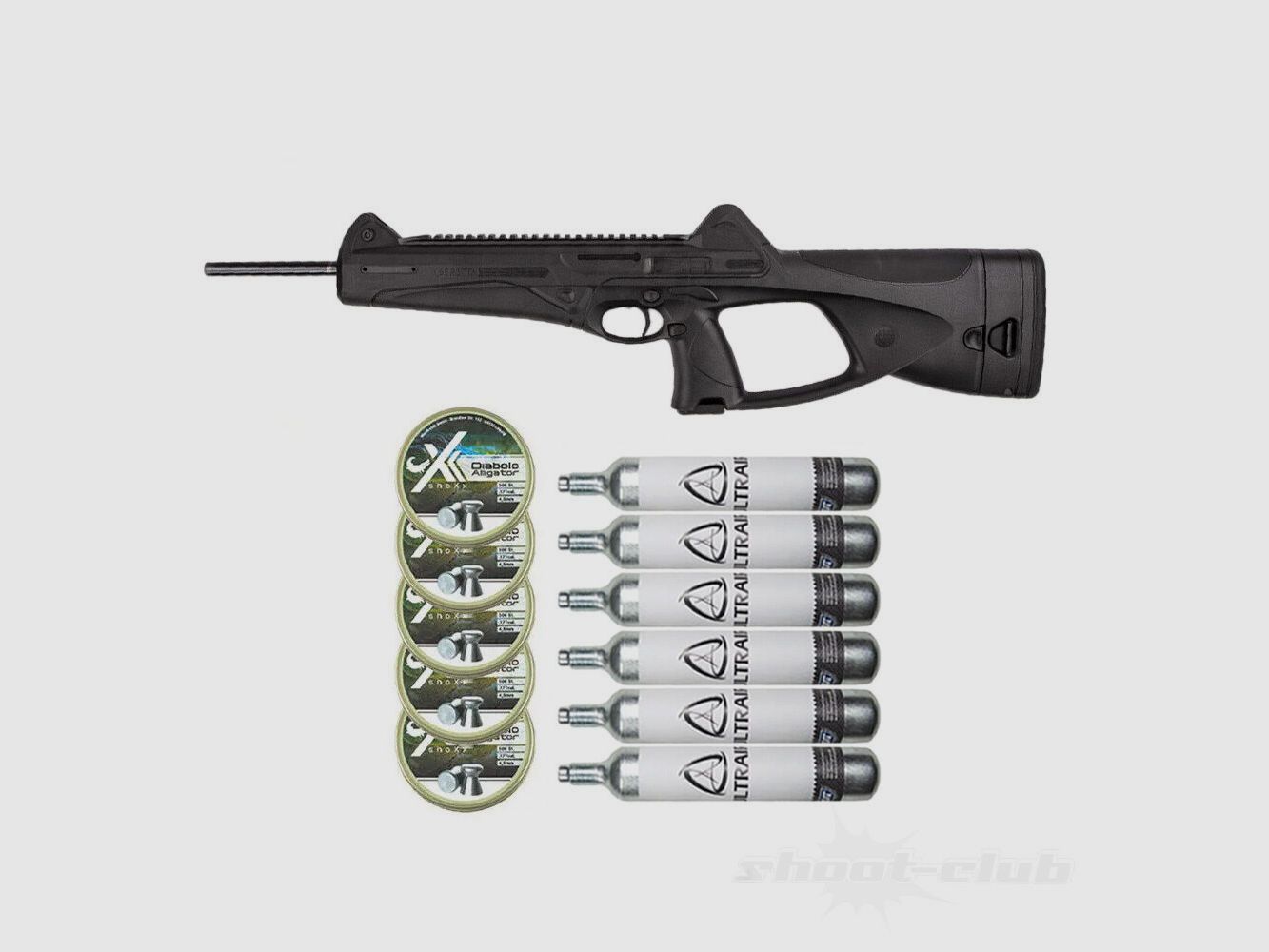 Beretta Cx4 Storm Cal. 4,5mm Set + Diabolos y cápsulas de CO2