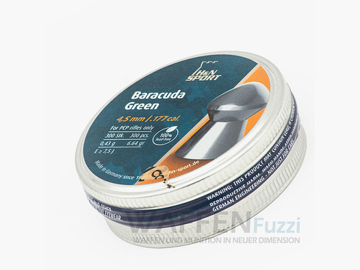 H&N Baracuda Green 300 pièces. Diabolo calibre 4,5 mm