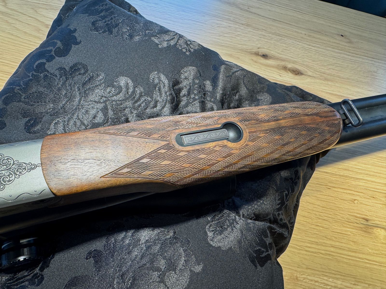 Blaser D99 Doppelbüchsdrilling 9,3x74 / 9,3x74 / 20/76 mit ZF Zeiss 3-12x56 Varipoint, BESTZUSTAND