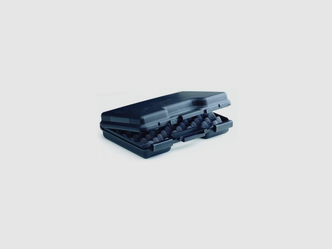 Black fiberglass gun case 300x225x70 mm with hinge, image 2 of 2