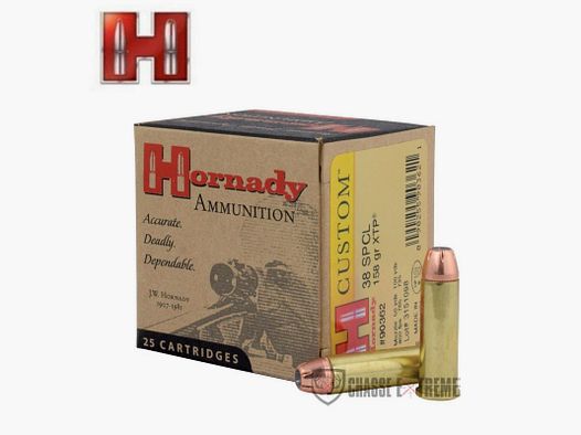 25 Cartucce HORNADY Custom Cal 38 Special 158Gr Xtp