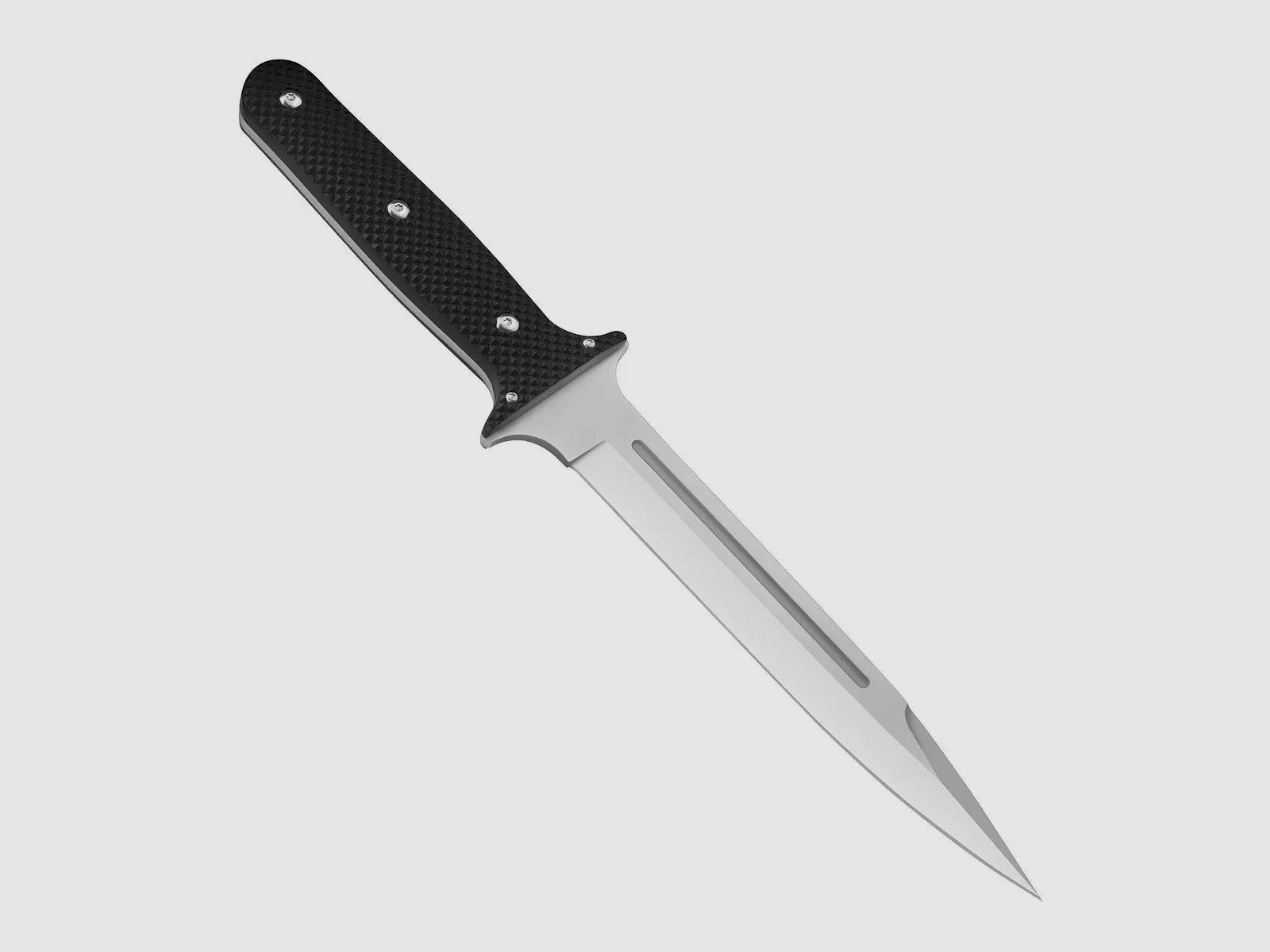 PUMA XP pig sticker 13, Abfangmesser, Pakkaholz schwarz mit Fischhaut, Kydex Scheide