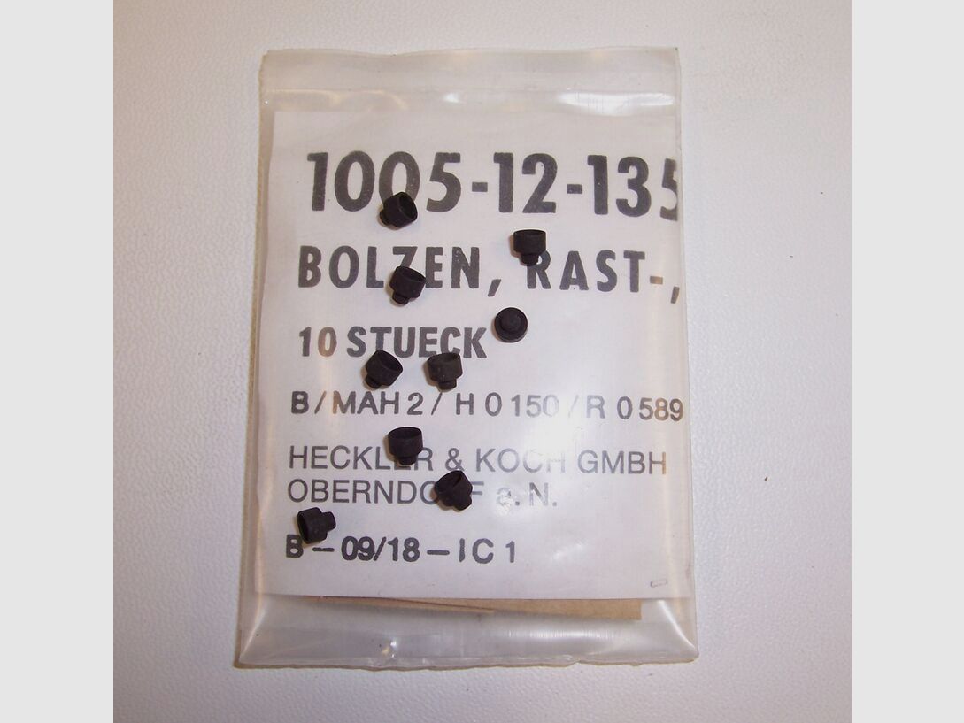Bolzen , Rast-, Visier für G3 NEU H&K Heckler und Koch GmbH Oberndorf a.N.