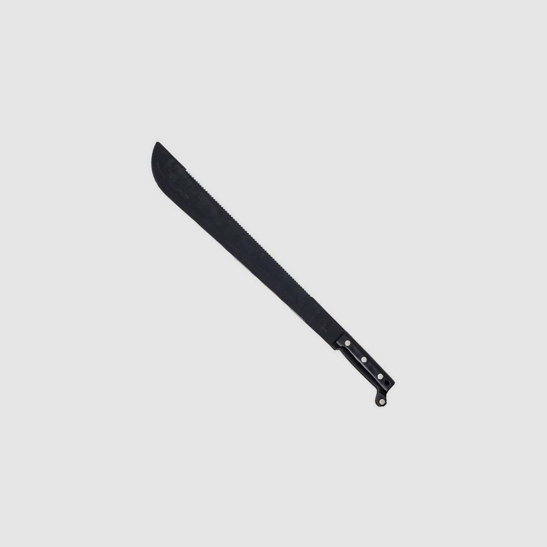 Military machete with sheath and sharpening device