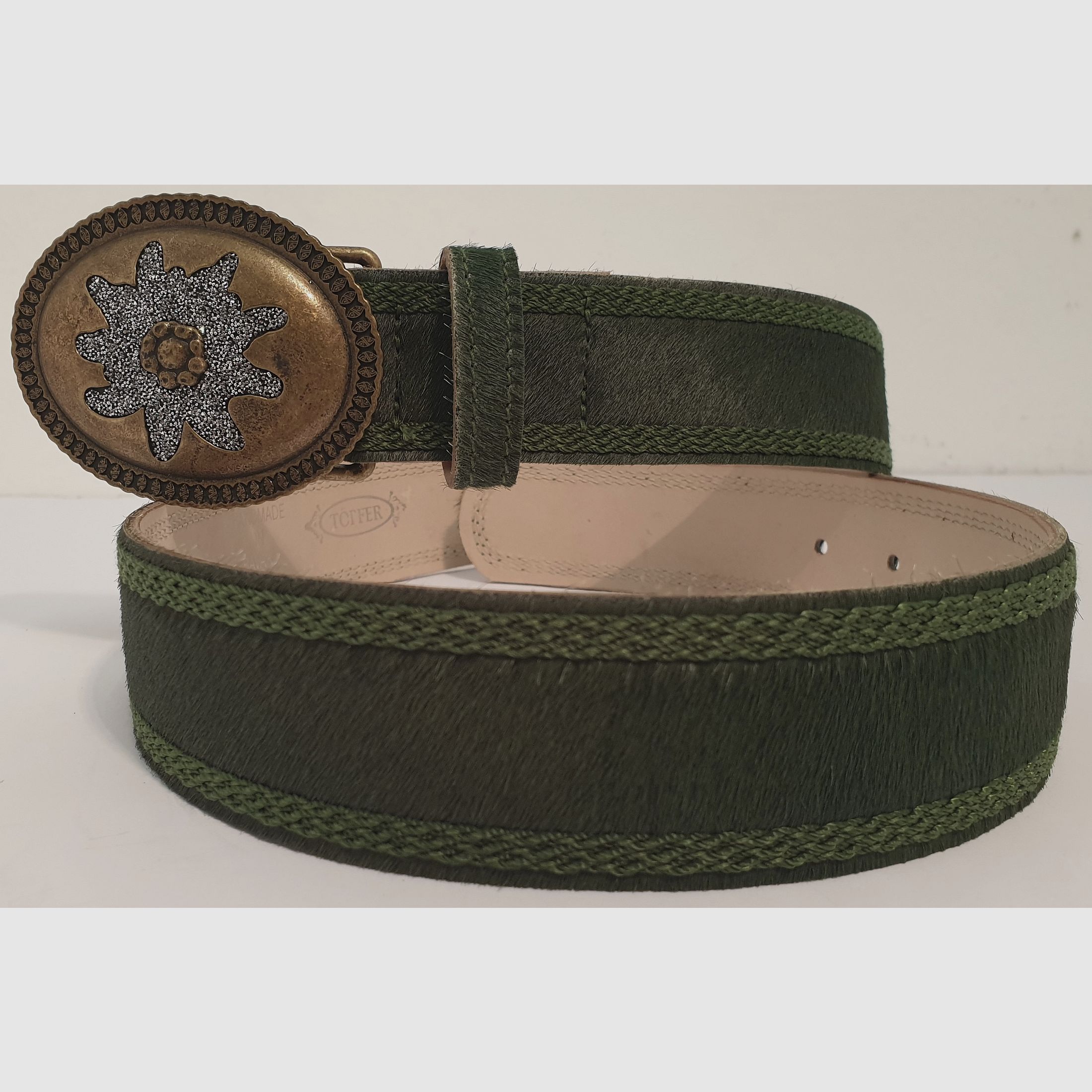 Töpfer-Max F/K392-3/3Flg-oliv,Fb.61/arme- Damengürtel