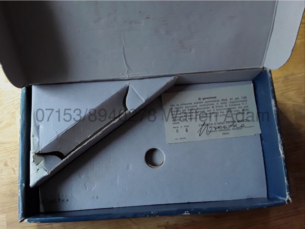 Beretta original box model 81