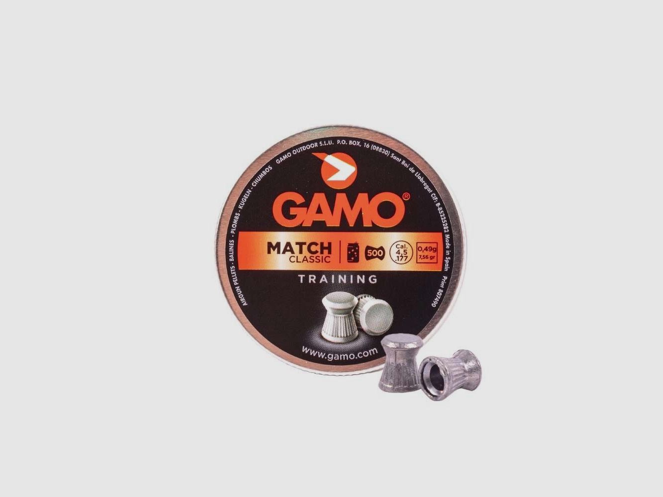 Gamo Match Training Diabolos flach 4,5mm / 0,49 g / 500 Stk
