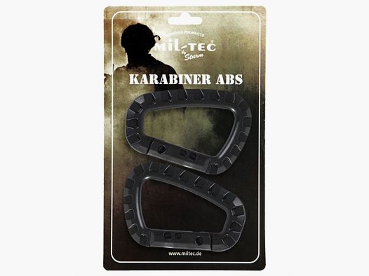 Taktischer Karabiner ABS Kunststoff 2er Set Schwarz