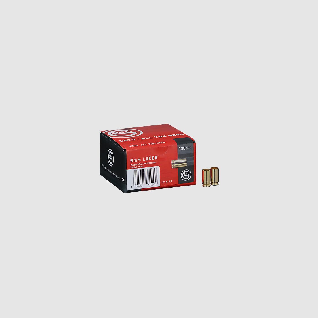 Geco Hülsen 9mm Para 1000 Stück #2318130