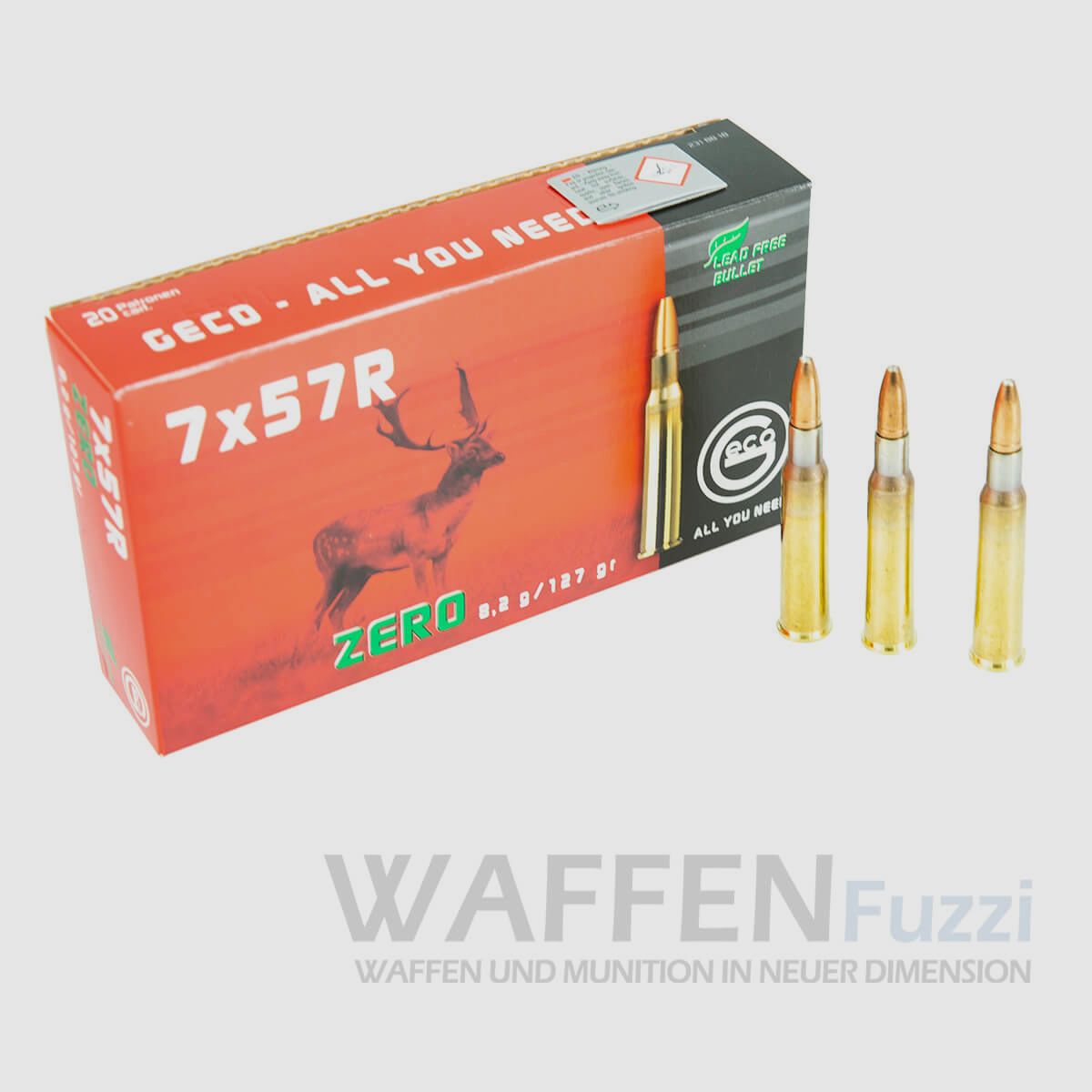 Geco Zero hunting ammunition caliber 7x57R lead-free